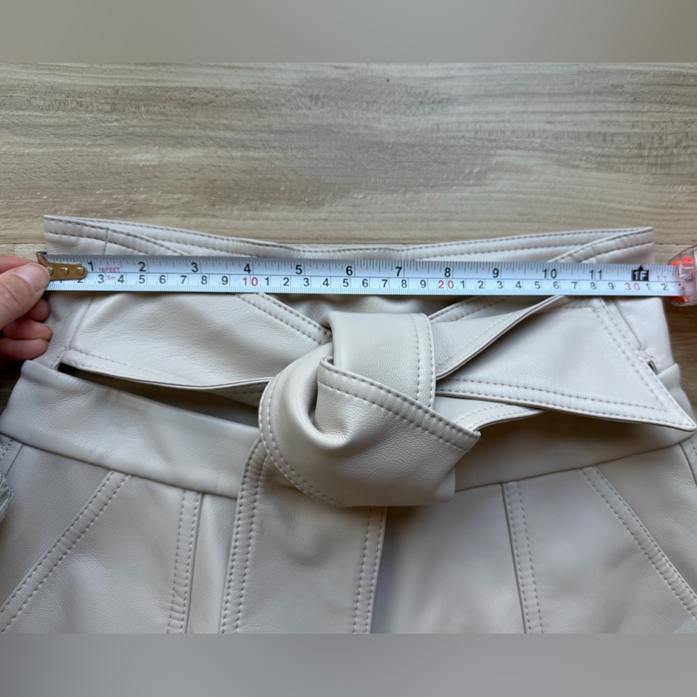 Women's Cream Tie-Waist Shorts - Picture 5 of 7